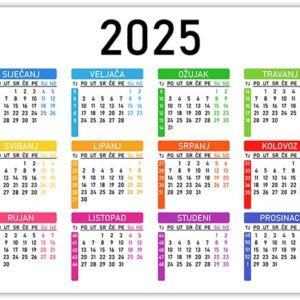 Vektorski kalendar 2025 Vektorski kalendar 2025