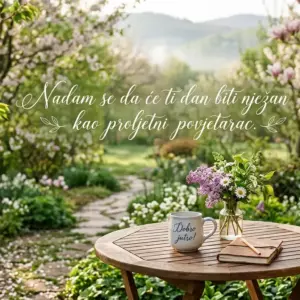 Dobro jutro! Nadam se da će ti dan biti nježan kao proljetni povjetarac