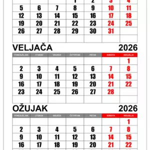 kalendar-sijecanj-veljaca-ozujak-2026
